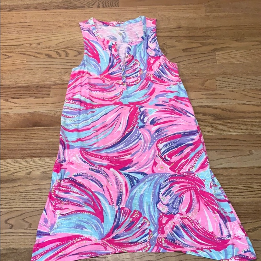 Lilly Pulitzer Pink and Blue Swirl Dress
